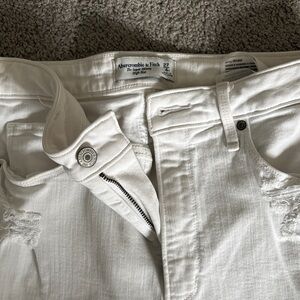 Abercrombie & Fitch High Rise White Jeans